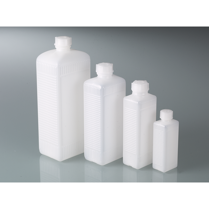 スクリューキャップ付きスクエアボトル-液体用500ml 182 mm